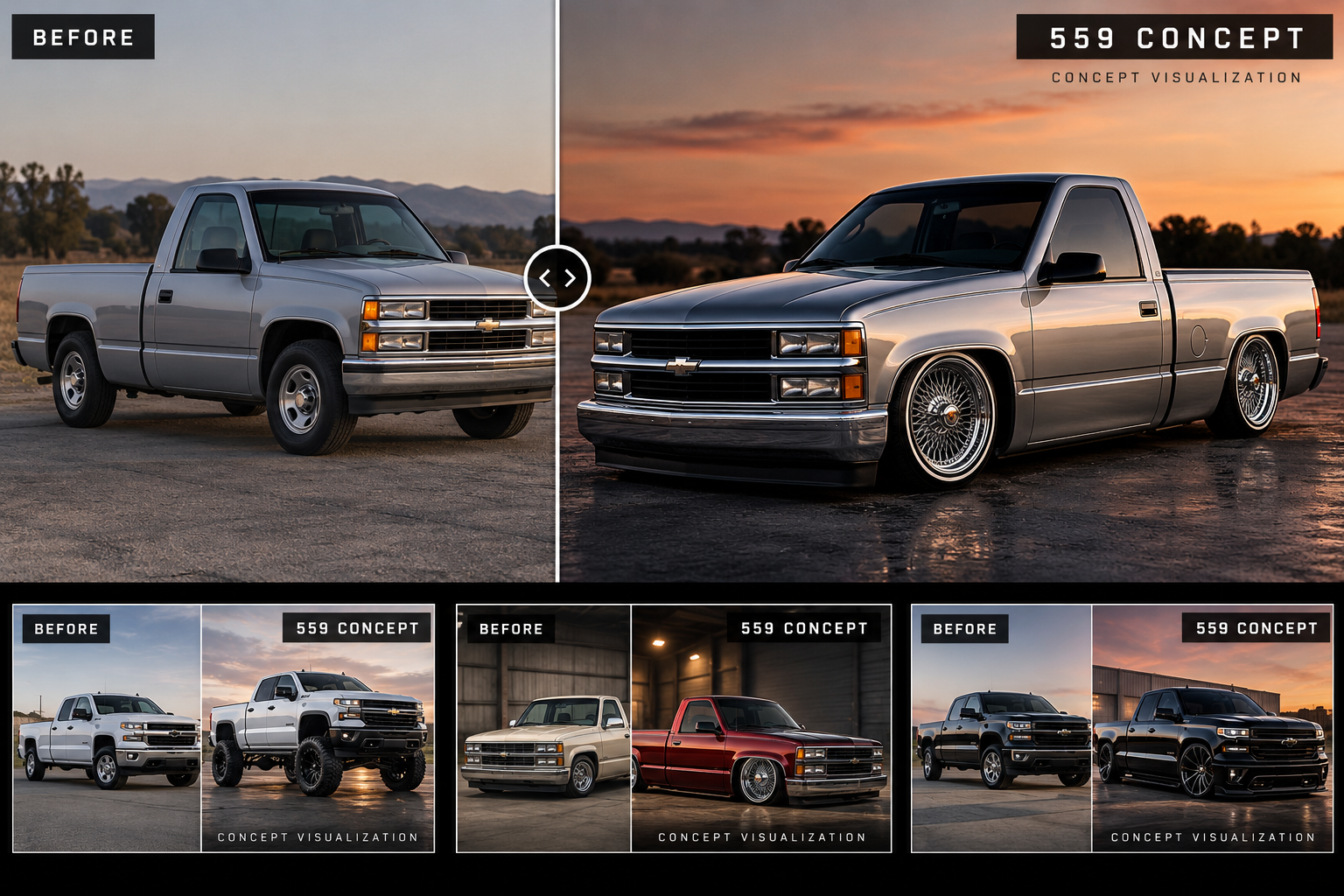 559 Ride Concepts before and concept portfolio
